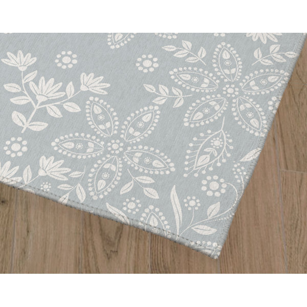 Red Barrel Studio® Xavyer Boho Floral Kitchen Mat Wayfair